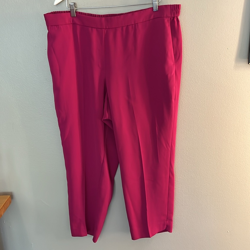 J. Crew Bright Pink Cropped Dress Pants